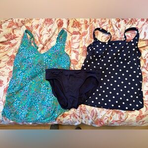 Lands end swim tops and bottom.